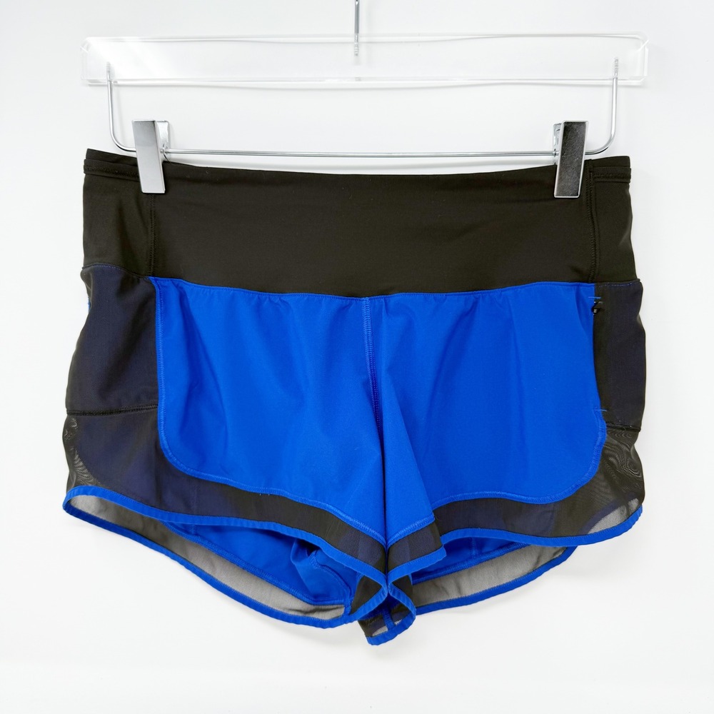 Lululemon Mind Over Miles Running 3.5" Shorts‎ Jet Stream/Black Size 6